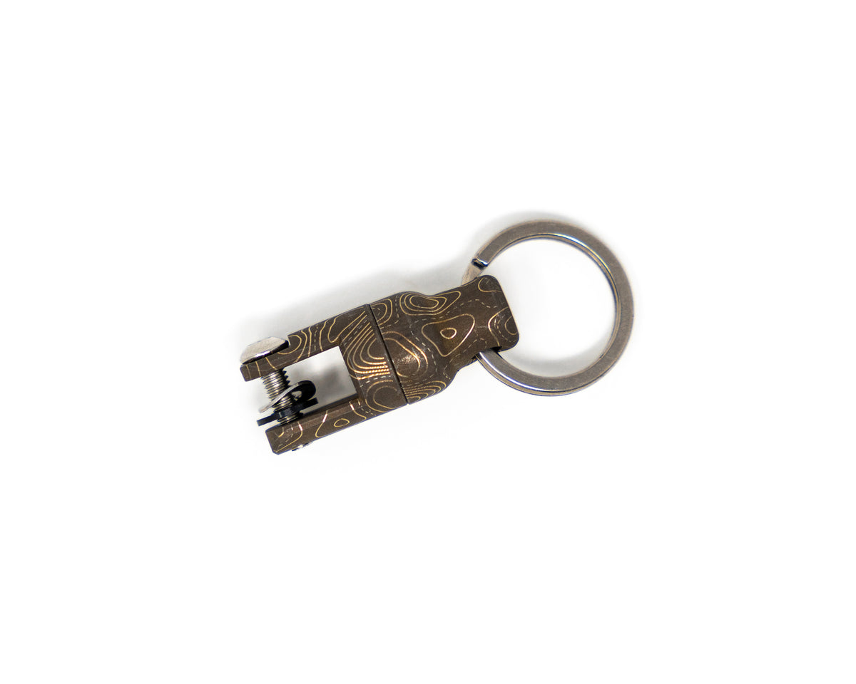 Anodized Lock And Key Key Ring